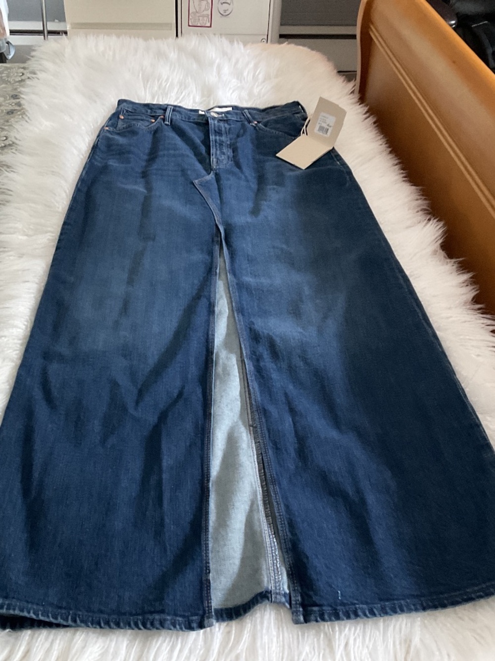 MOTHER The Bombshell Maxi denim skirt